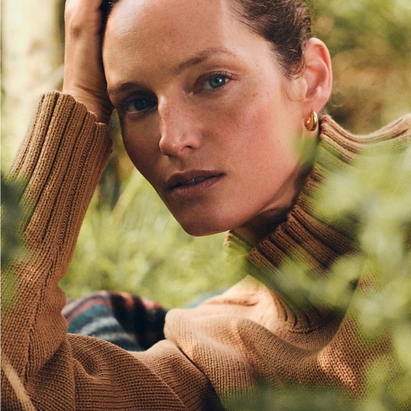 J. Crew cotton Turtleneck Sweater, beige, size S - Picture 7 of 8